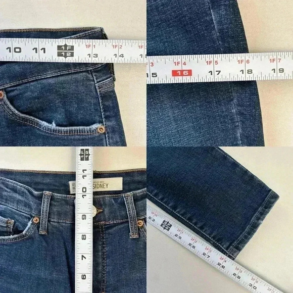 Topshop Moto Sidney Skinny Jeans Mid Rise  Dark Blue Size 26 - Picture 12 of 16